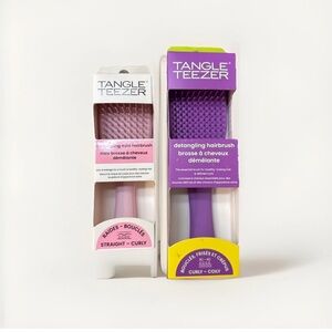 Tangle Teezer Hair Brush Duo- Regular Size Detangler & Mini- both NIB